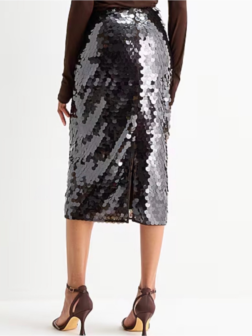 Worthington Brown Sequin Midi Pencil Skirt NWT - Picture 2 of 8